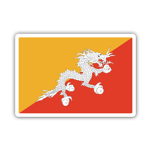 Bhutan Flag Sticker