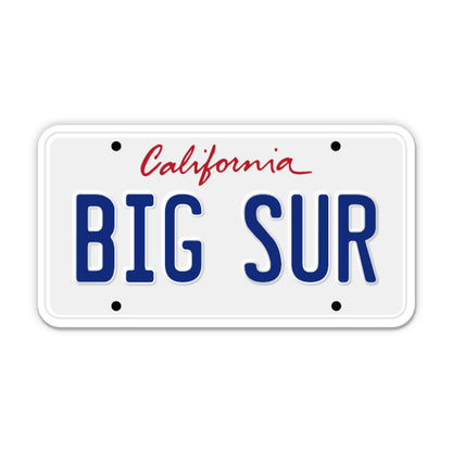 Big Sur California License Plate Style Sticker