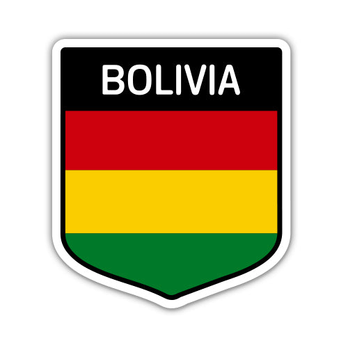 Bolivia Flag Shield Sticker