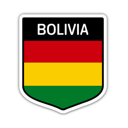 Bolivia Flag Shield Sticker