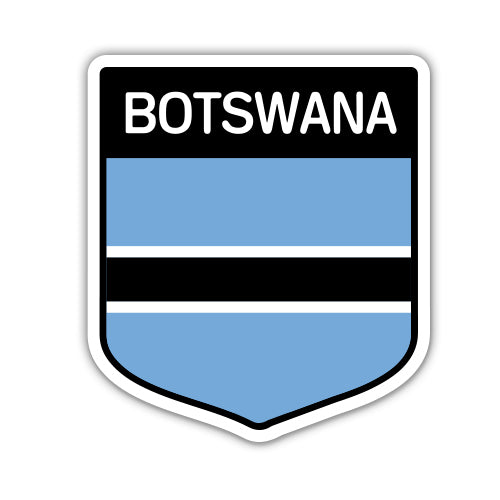 Botswana Flag Shield Sticker