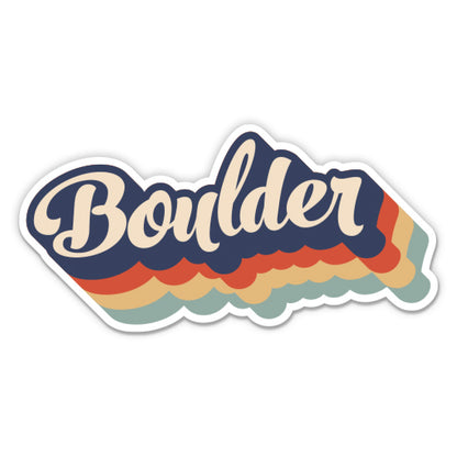 Boulder Colorado Retro Sticker