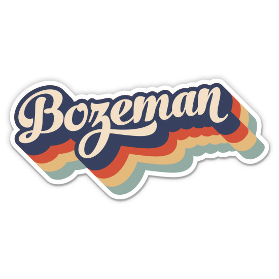 Bozeman Montana Retro Sticker