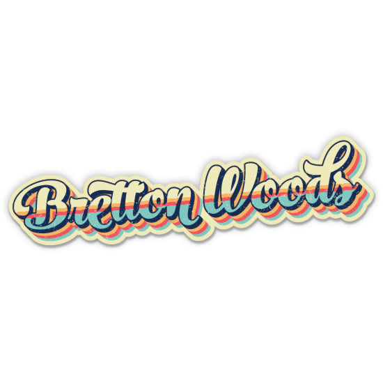 Bretton Woods Mount Washington Retro Ski Style Sticker