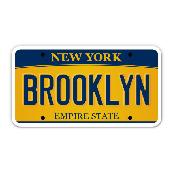 Brooklyn New York License Plate Style Sticker