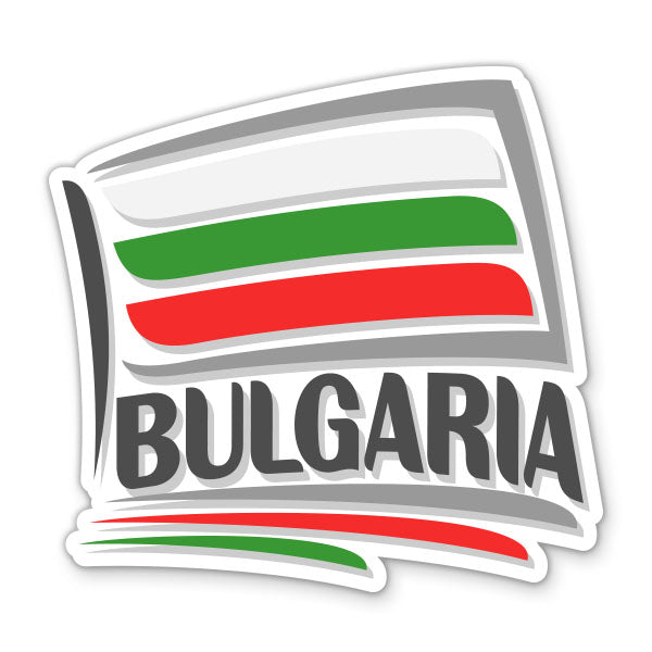 Bulgaria Travel with Flag Sticker