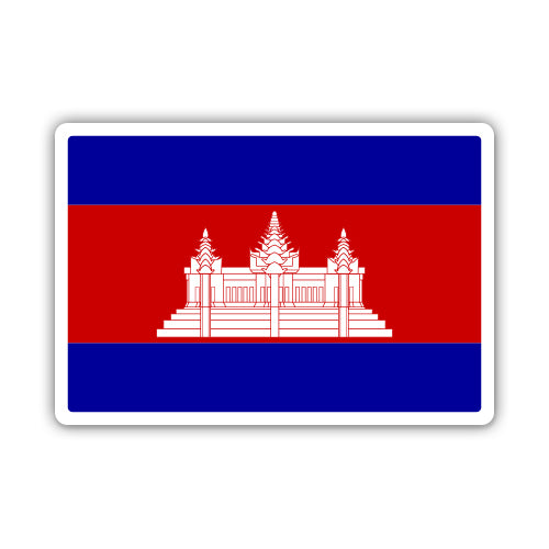 Cambodia Flag Sticker