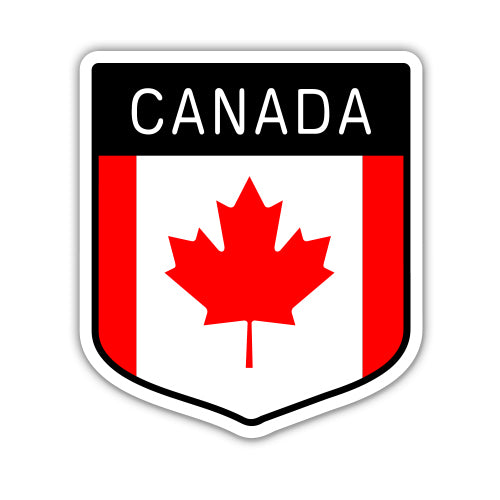 Canada Flag Shield Sticker
