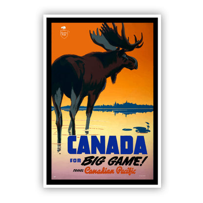 Canada Moose Vintage Travel Sticker