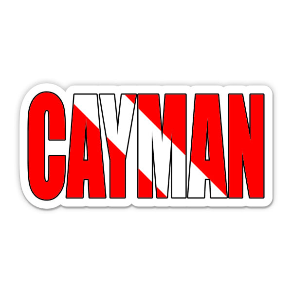 Cayman Scuba Diving Dive Flag Sticker