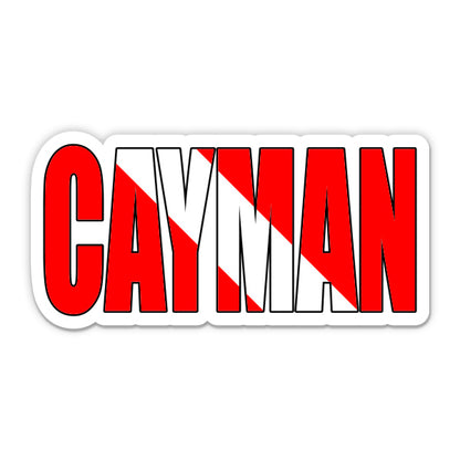 Cayman Scuba Diving Dive Flag Sticker