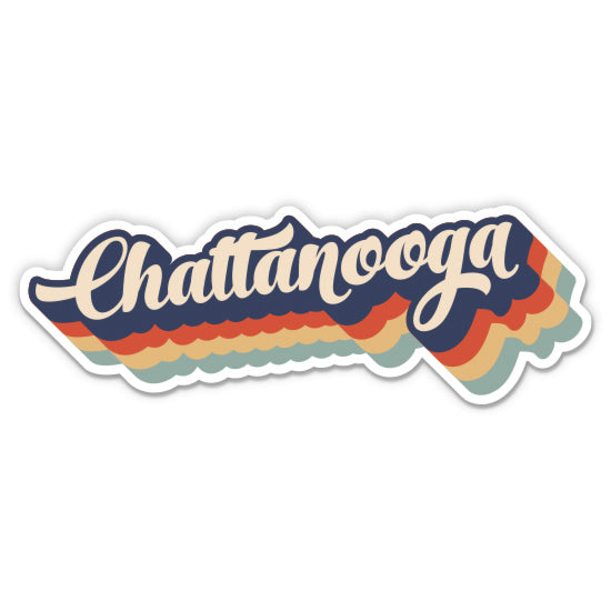 Chattanooga Tennessee Retro Sticker