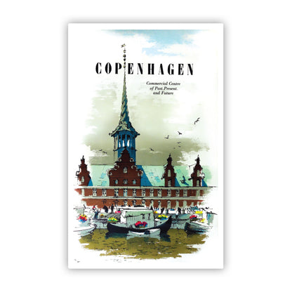 Copenhagen Denmark Vintage Travel Sticker