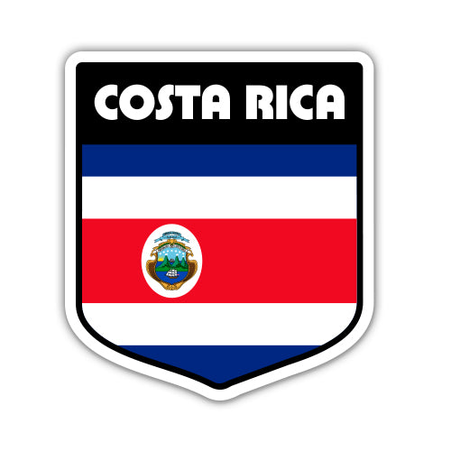 Costa Rica Flag Shield Sticker