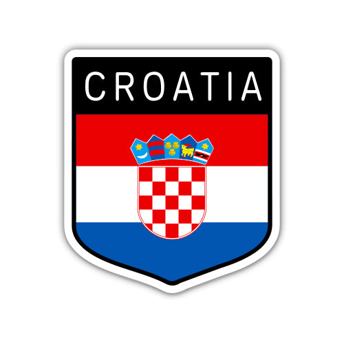 Croatia Flag Shield Sticker