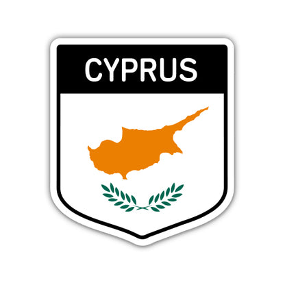 Cyprus Flag Shield Sticker