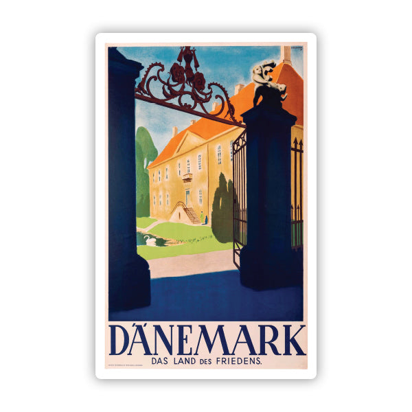 Danemark Denmark Vintage Travel Sticker