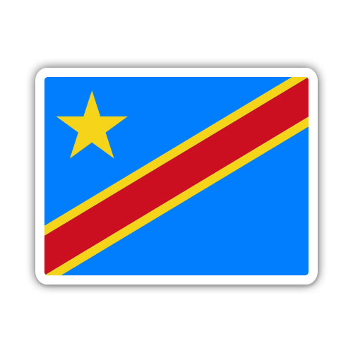 Democratic Republic of the Congo Flag Sticker