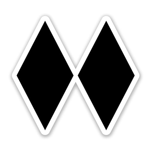 Double Black Diamond Ski Sticker