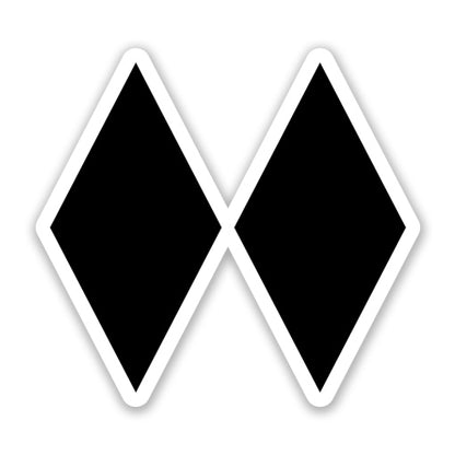Double Black Diamond Ski Sticker
