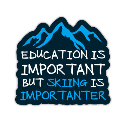 Education Important Skiing Importanter Sticker