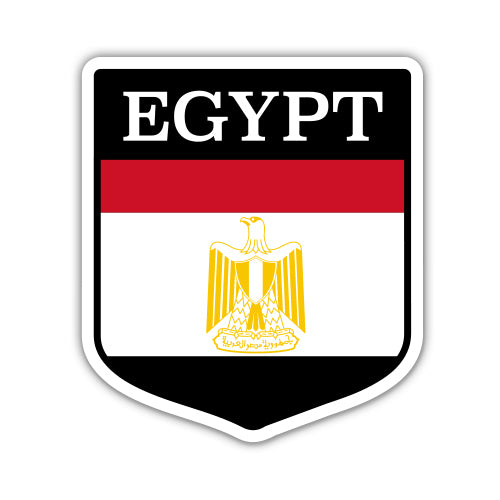 Egypt Flag Shield Sticker
