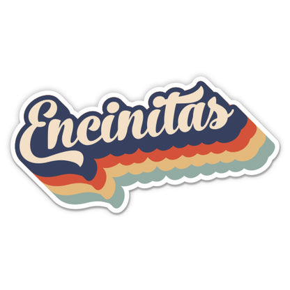 Encinitas California Retro Sticker