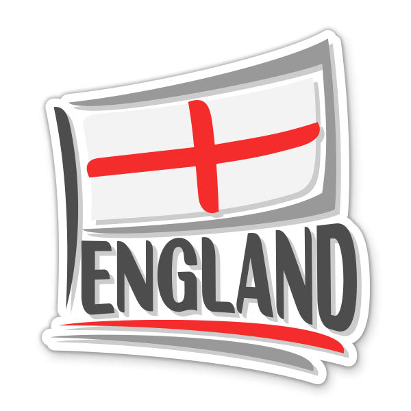 England Travel with Flag Sticker