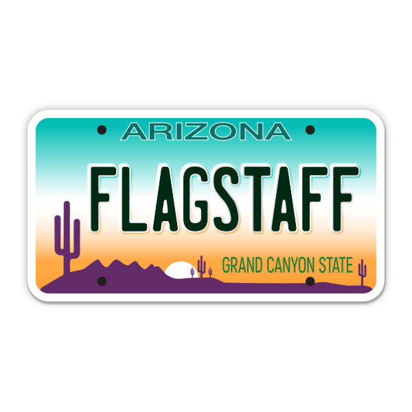 Flagstaff Arizona License Plate Style Sticker