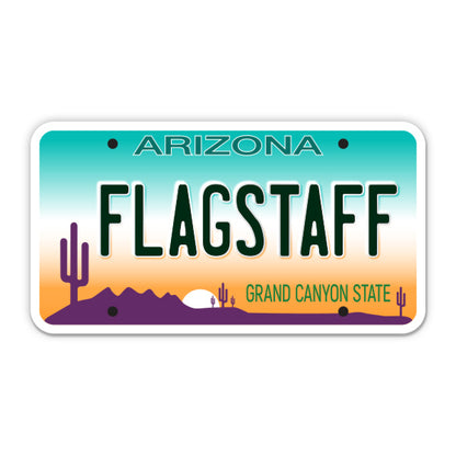 Flagstaff Arizona License Plate Style Sticker