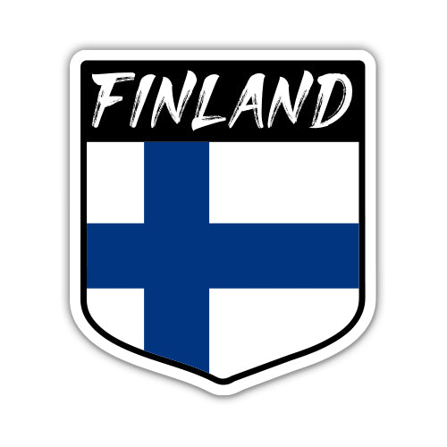 Finland Flag Shield Sticker