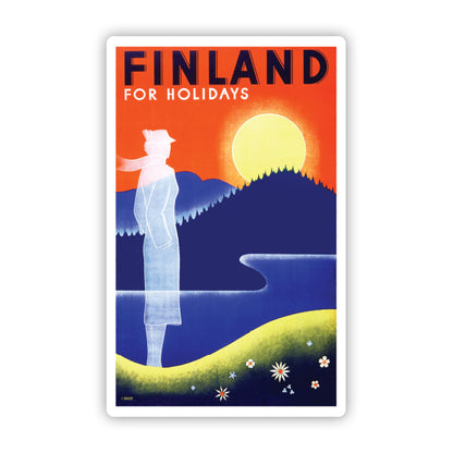 Finland Vintage Travel Sticker