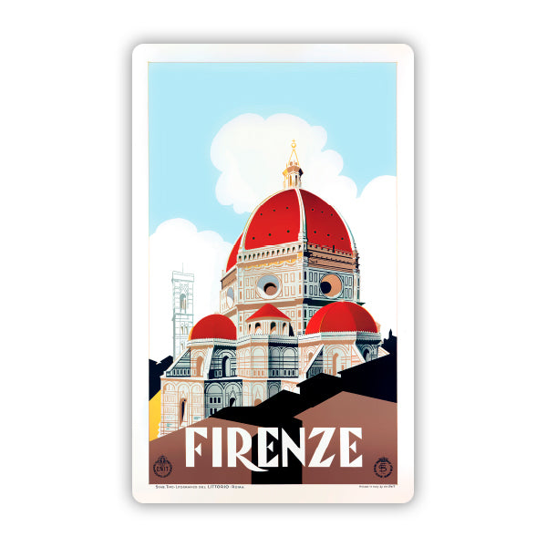 Firenze Florence Italy Vintage Travel Sticker