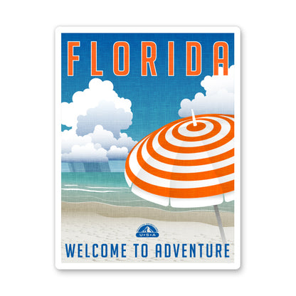 Florida Travel Poster Style Sticker