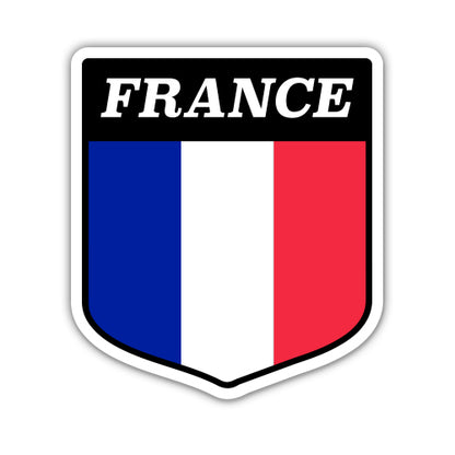 France Flag Shield Sticker