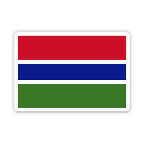 Gambia Flag Sticker