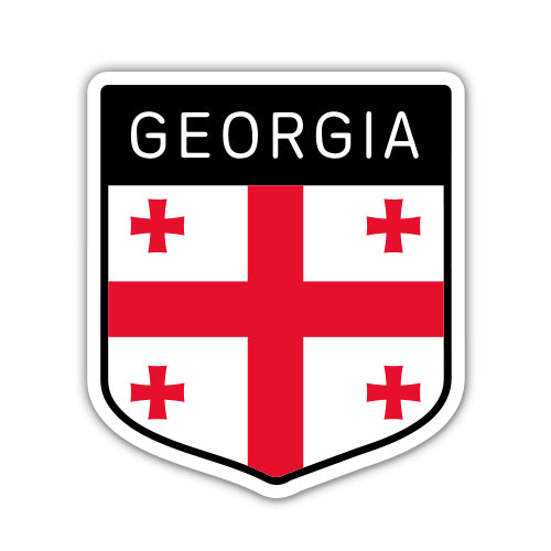 Georgia Flag Shield Sticker