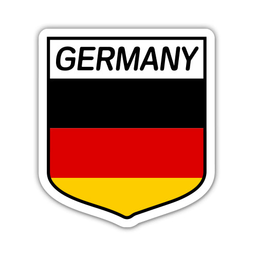 Germany German Flag Shield Sticker