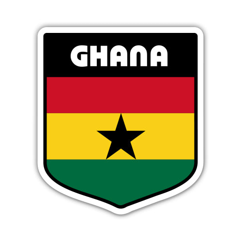 Ghana Flag Shield Sticker