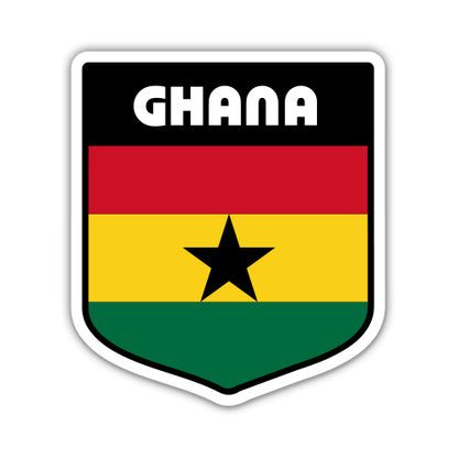 Ghana Flag Shield Sticker