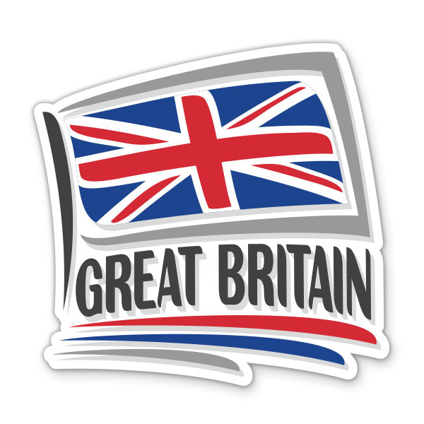 Great Britain Travel with Flag Sticker