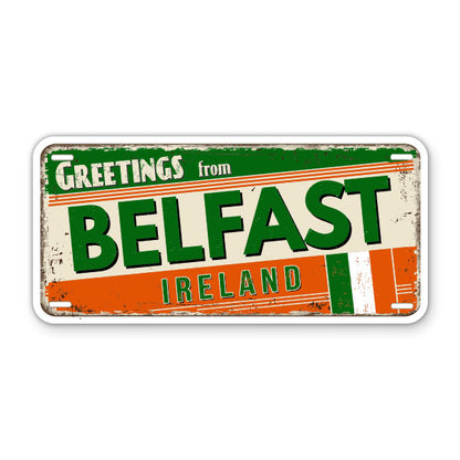 Greeting from Belfast Ireland Sticker