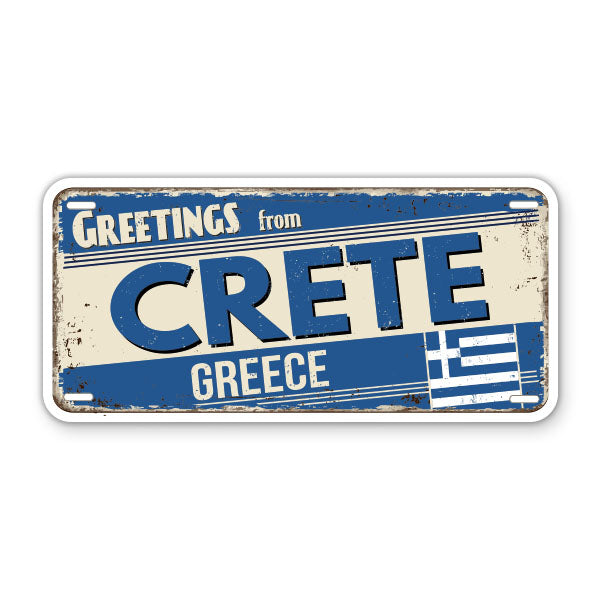 Greeting from Crete Greece Sticker