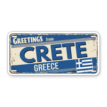 Greeting from Crete Greece Sticker