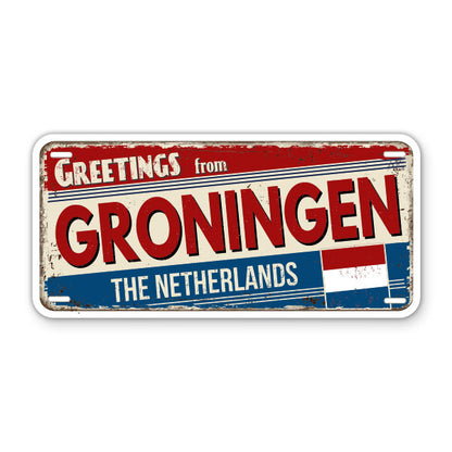 Greeting from Groningen The Netherlands Sticker