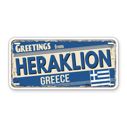 Greeting from Heraklion Greece Sticker