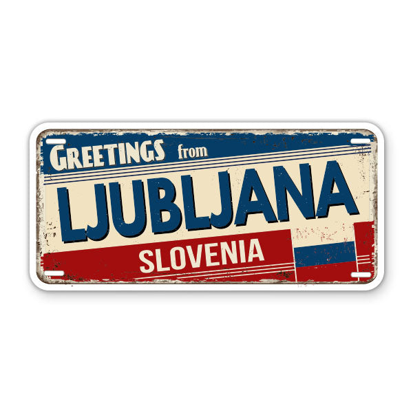 Greeting from Ljubljana Slovenia Sticker