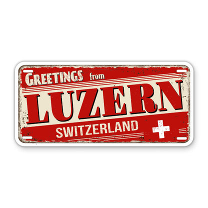 Greeting from Luzern Switzerland Sticker