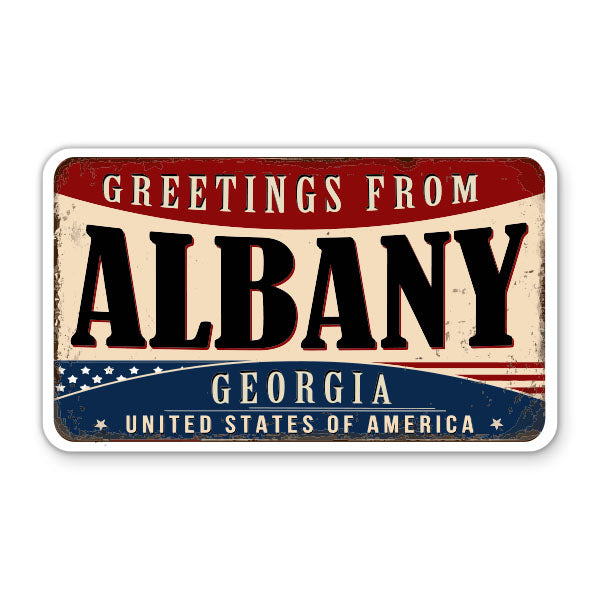 Greetings From Albany Georgia Sticker