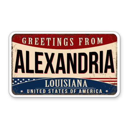Greetings From Alexandria Louisiana Sticker